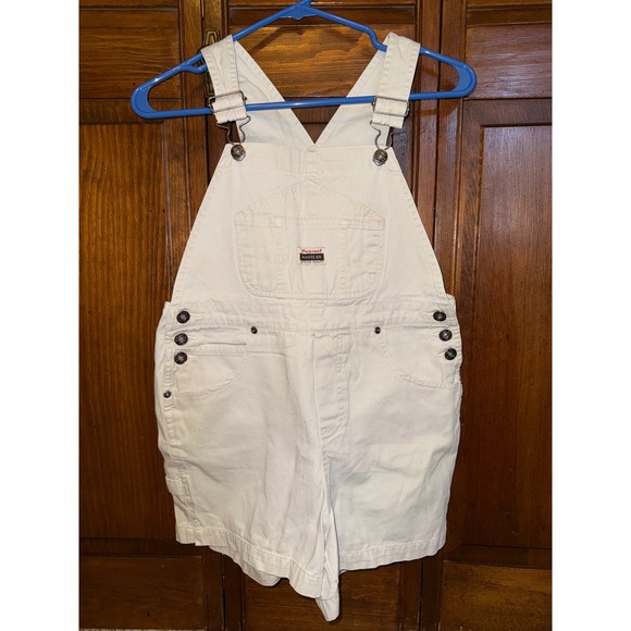 Route 66 Other - Vintage Route 66 Kids Off White Cotton Denim Shortall Overalls Size 10/12